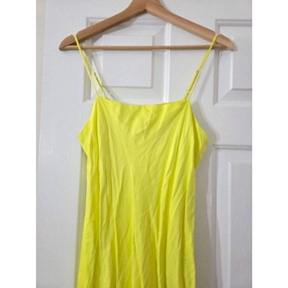 Farm Rio neon green lenzing ecovero viscose slip dress M - Picture 3 of 7